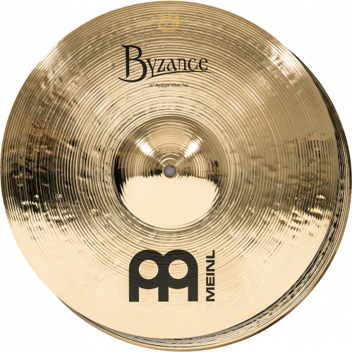 Meinl Cymbals B14MH-B cymbal 14″ hihat pair meinl byzance, medium hihat brilliant