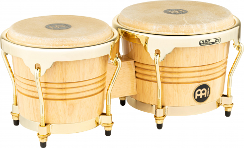Meinl Percussion WB200NT-G bongoset 6 3/4″ + 8″ meinl natuarl, high gloss, free ride gold tone hardware