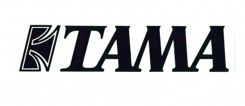 Tama TLS100BK logo sticker black tama 50mm x 230mm