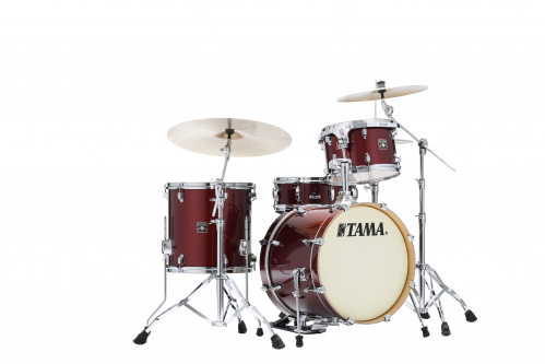 Tama CK48-DRP drum set 4-pcs.superstar maple dark red sparkle, +sm5w 1208,1414,1814,1455, c-hw