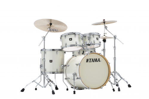 Tama CK50R-VWS drum set 5-pcs.superstar maple vintage white sparkle, +sm5w 1007,1208,1414,2016,1455, c-hw