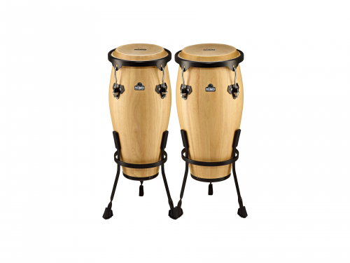 NINO Percussion NINO89NT wood conga set 8″+9″ nino natural incl. stand