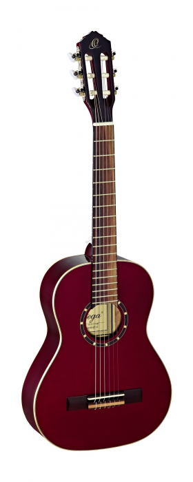 Ortega R121-1/2WR nylon 6-str. guitar ortega wine red,mahogany body spruce top, incl. gigbag