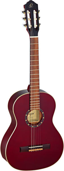 Ortega R121-3/4WR nylon 6-str. guitar ortega wine red,mahogany body spruce top, incl. gigbag