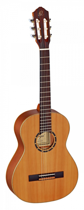 Ortega R122-3/4 nylon 6-str. guitar ortega mahogany body, cedar top incl. gigbag