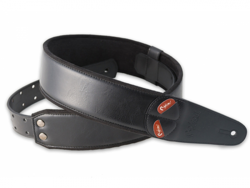 Right On Steady series Charm Black 706 leather guitar strap