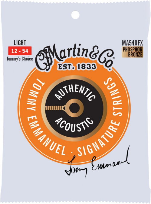 Martin MA540FX Authentic Flexible Core Light Tommy′s Choice 92/8 acoustic guitar strings 12-54