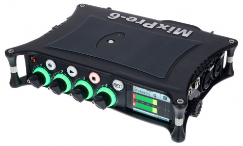 Sound Devices MixPre-6 II - Portable audio recorder with USB audio interface - 4 Preamp, 8 Track, 32-Bit Float Audio Recorder