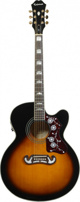 Epiphone J-200EC Studio Solid Top Fishman Sonitone VS Vintage Sunburt electric acoustic guitar Epiphone J-200EC Studio Solid Top Fishman Sonitone VS Vintage Sunburt electric acoustic guitar
