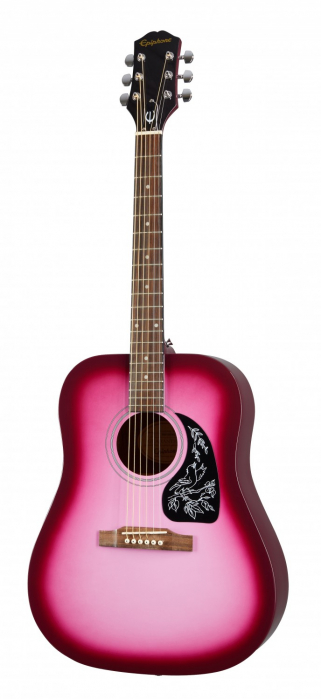 Epiphone Starling Square Shoulder Hot Pink Pearl acoustic guitar