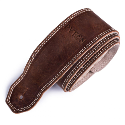 Pyton 08 Basic Brown W guitar strap