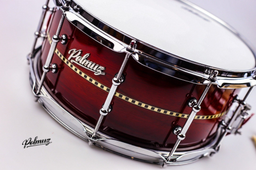 Polmuz Wlanut Snare 14x6,5″ Red to Black Burst snare drum