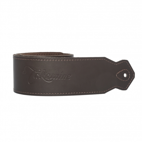 Takamine leather guitar strap, dark brown