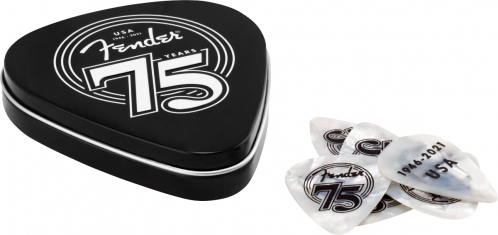 Fender 75th Anniversary Tin Pack, guitar pick set, 18 pcs.