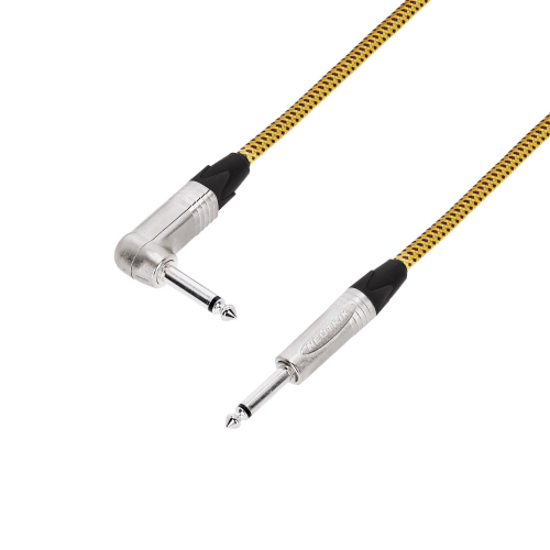 Adam Hall Cables 5 STAR IRP 0600 VINTAGE Instrument Cable NEUTRIK 6.3 mm Jack angled to 6.3 mm Jack 6 m 