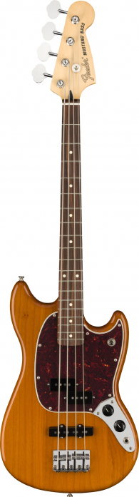 Fender Mustang Bass PJ PF Aged Natural bass guitar