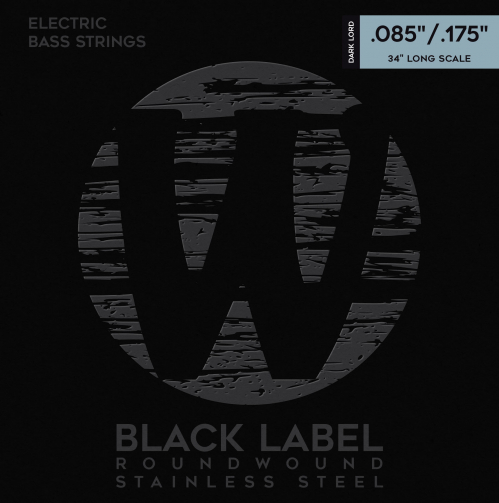 Warwick 40250 DL 4 Black Label Nickel-Plated Steel Dark Lord Set  .85-.175 