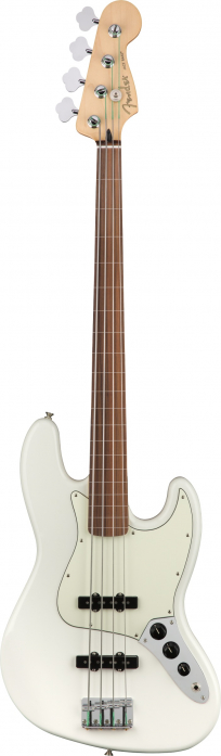 Fender Player Jazz Bass Fretless Pau Ferro Fingerboard Polar White bass guitar