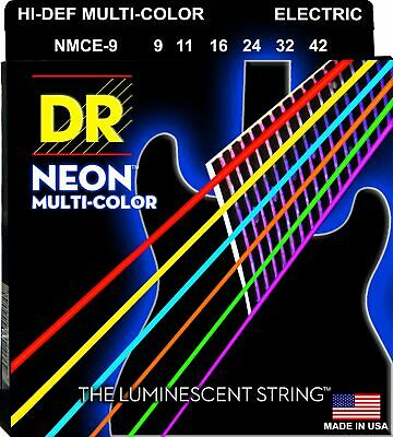 DR NMCE Neon Multi Color electric guitar strings 09-42.