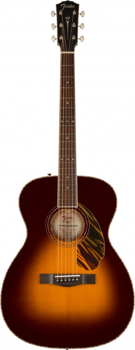 Fender PO-220E Orchestra Ovangkol Fingerboard 3-Color Vintage Sunburst w/ Case electric acoustic guitar