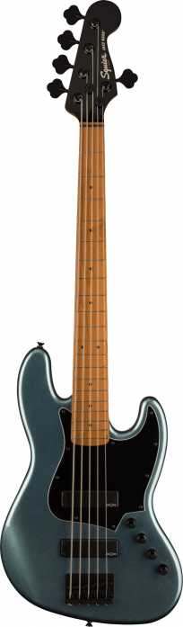 Fender Squier Contemporary Active Jazz Bass HH V Roasted Maple Fingerboard Gunmetal Metallic bass guitar