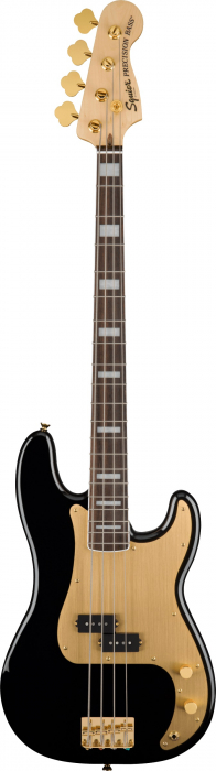 Fender Squier 40th Anniversary Precision Bass Gold Edition Black bass guitar