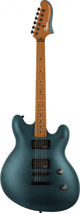 Fender Squier Contemporary Active Starcaster, Roasted Maple Fingerboard, Gunmetal Metallic electric guitar