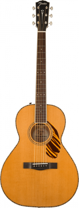 Fender PS-220E Parlor Ovangkol Fingerboard Natural electric acoustic guitar with case