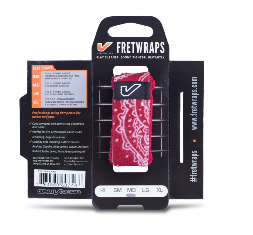 Gruvgear Fretwraps MD Bandana Red, medium