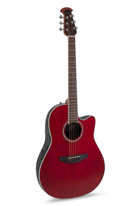 Ovation CS24-RR Celebrity Standard Mid Cutaway Ruby Red electric acoustic guitar