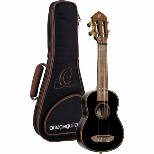 Ortega RUOX-SO All Gloss Black soprano ukulele