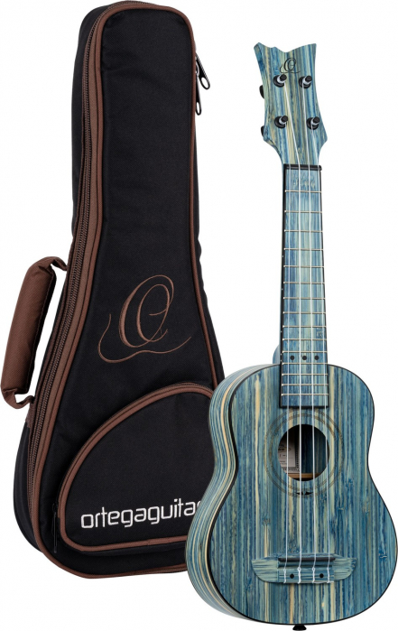 Ortega RUSWB-SO Stone Washed Blue soprano ukulele