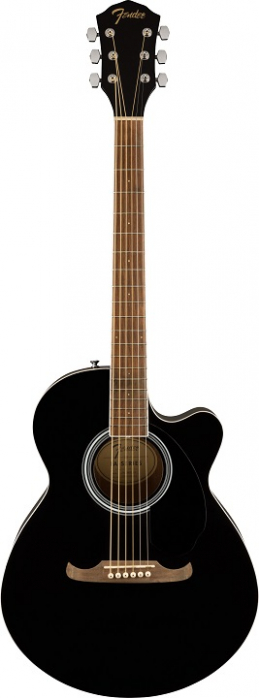 Fender FA-135 CE Concert WN Black electric acoustic guitar