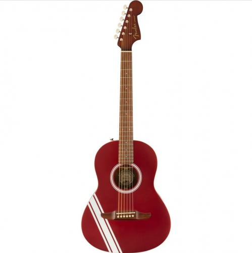 Fender Sonoran Mini Candy Apple Red Competition Stripes acoustic guitar