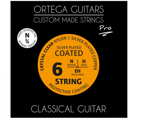 Ortega NYP34N Crystal Nylon 3/4 Pro Normal Tension classical guitar strings 28-43