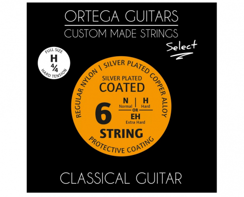 Ortega NYS44H Regular Nylon 4/4 Select Extra Hard Tension classical guitar strings 28-44