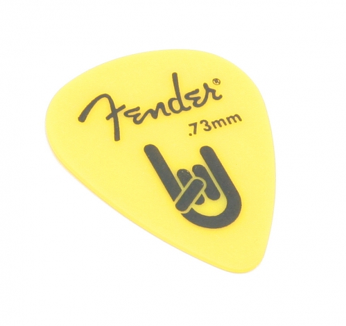 Fender Delrin 0.73 yellow pick Rock-On