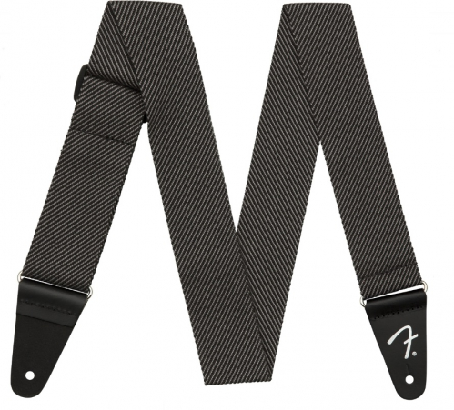 Fender Modern Tweed Strap, Gray/Black 2″ guitar strap