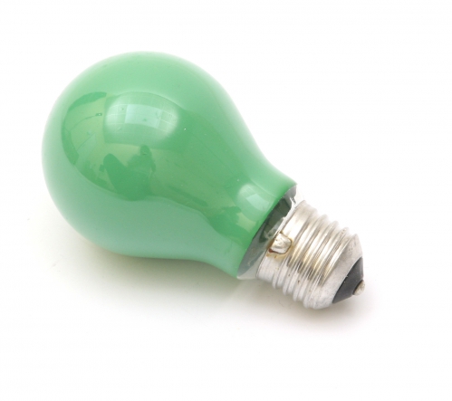 Leuci 230V/60W lightbulb with E27 thread, green