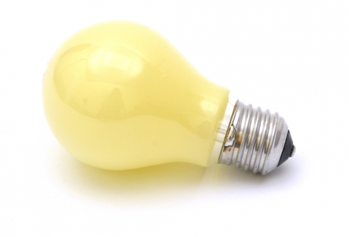 Leuci 230V/60W lightbulb with E27 thread, yellow