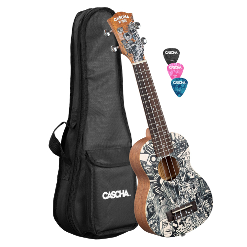 Cascha Premium Art Sketch soprano ukulele