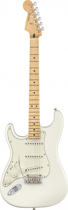 Fender Player Stratocaster MN Polar White electric guitar, left-handed