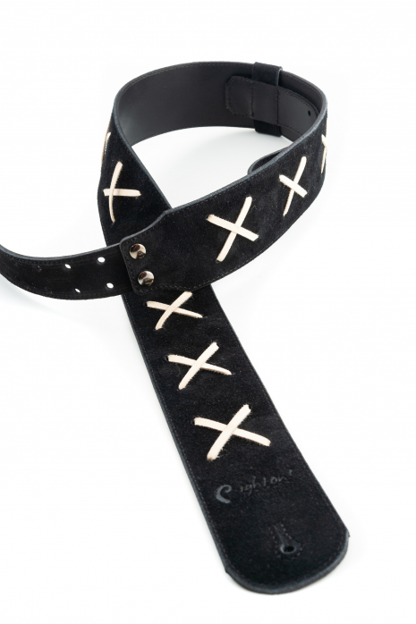 Right On Go Series Legend DG Black 070 guitar strap