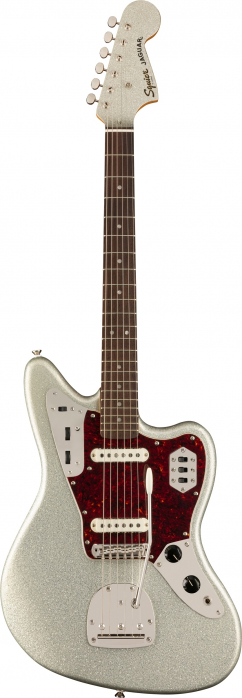 Fender Squier FSR Classic Vibe 60′s Jaguar LRL Silver Sparkle electric guitar