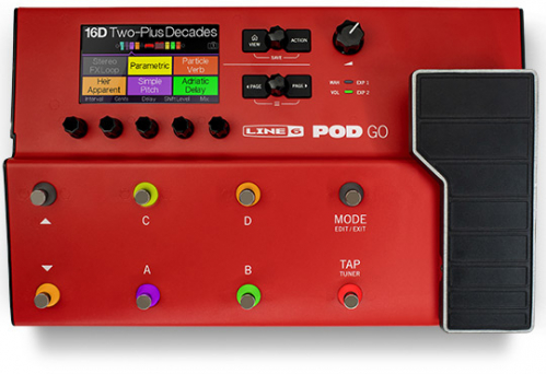 Line 6 POD GO RED guitar multi-effects processor