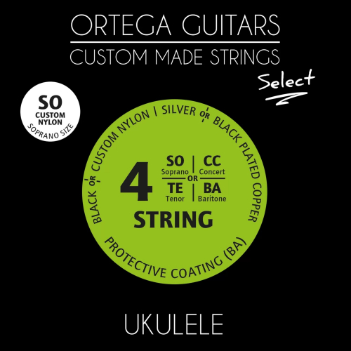 Ortega UKS-SO Custom Nylon Select soprano ukulele strings 24-26