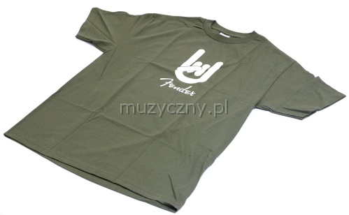 Fender Rock On Army Green T-Shirt (M)