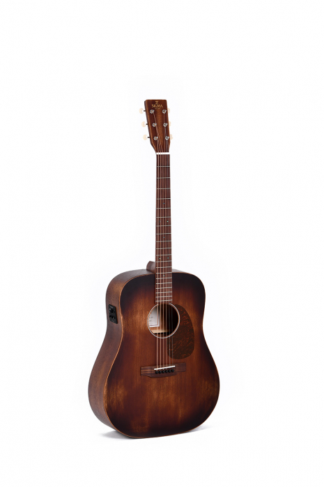 Sigma Guitars DM-15E-AGED electric acoustic guitar