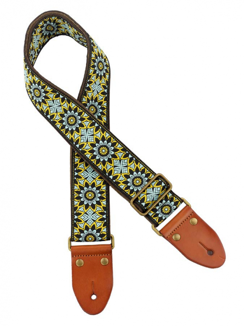 Gaucho GST-1280-7 seria Authentic Deluxe BK/BU/GN guitar strap