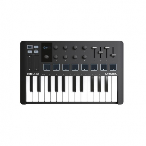 Arturia Minilab 3 Black keyboard controller, black